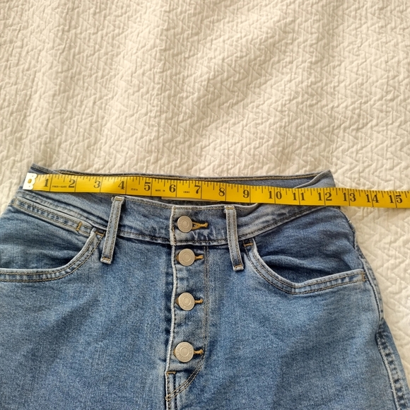 Levi's Mile High Cropped Wide Leg Jeans Sz 25 - Picture 8 of 10